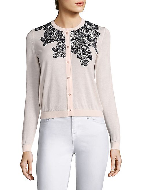 Saks Fifth Avenue Collection - Floral Embroidered Cardigan