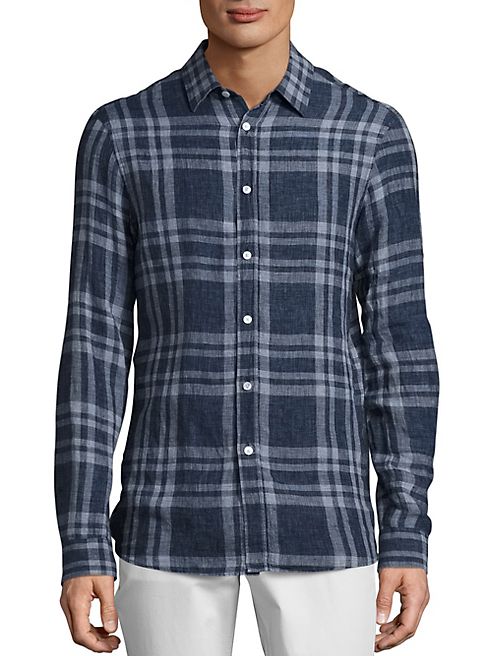 Michael Kors - Plaid Long Sleeve Button-Down Shirt