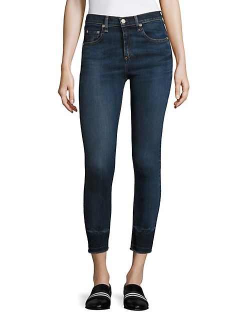 rag & bone/JEAN - High-Rise Dip-Dye Capri Skinny Jeans/Stanwix