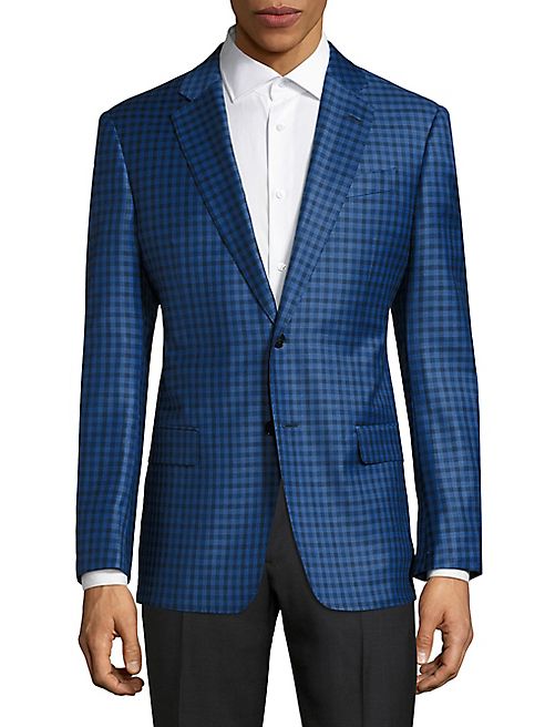 Armani Collezioni - Gingham Checked Regular-Fit Wool Blazer