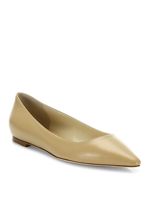 Jimmy Choo - Romy Leather Point Toe Flats