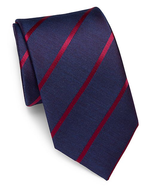 Charvet - Diagonal Striped Silk Tie