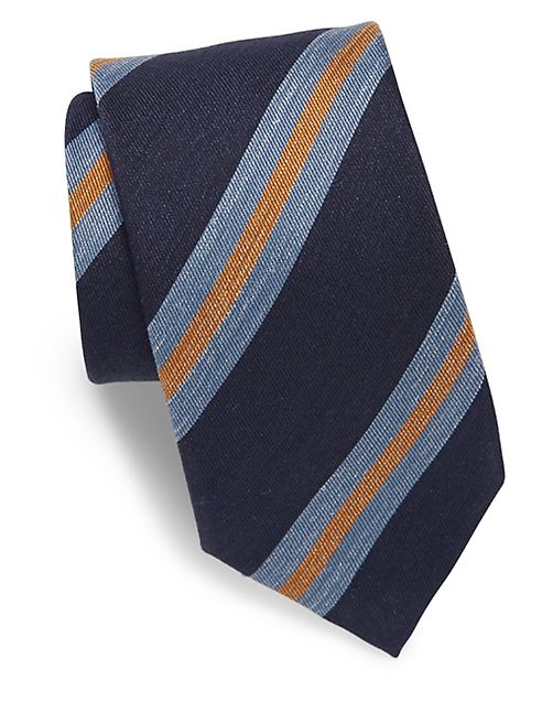 Charvet - Striped Silk Blend Tie