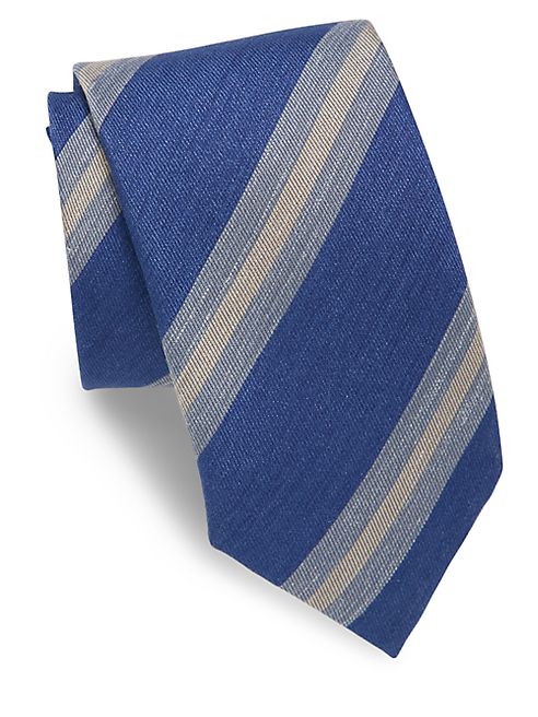 Charvet - Striped Silk Blend Tie