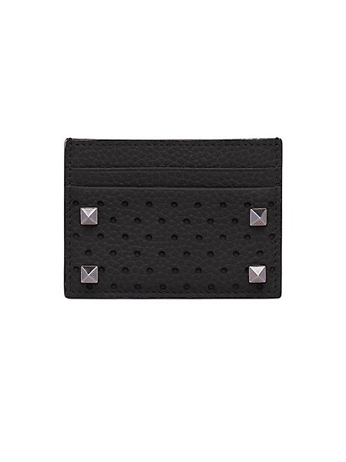 Valentino - Perforated Leather Card Holder