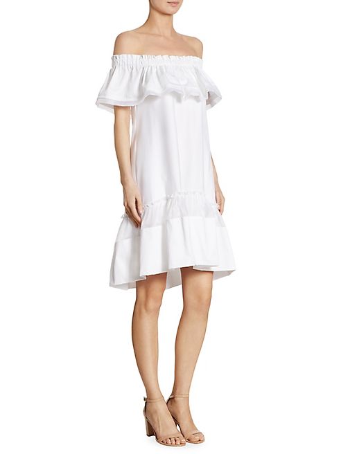 Alberta Ferretti - Off-The-Shoulder Cotton Dress