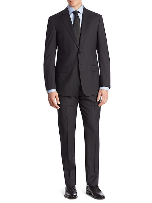 Armani Collezioni - Tonal Stripe Virgin Wool Suit