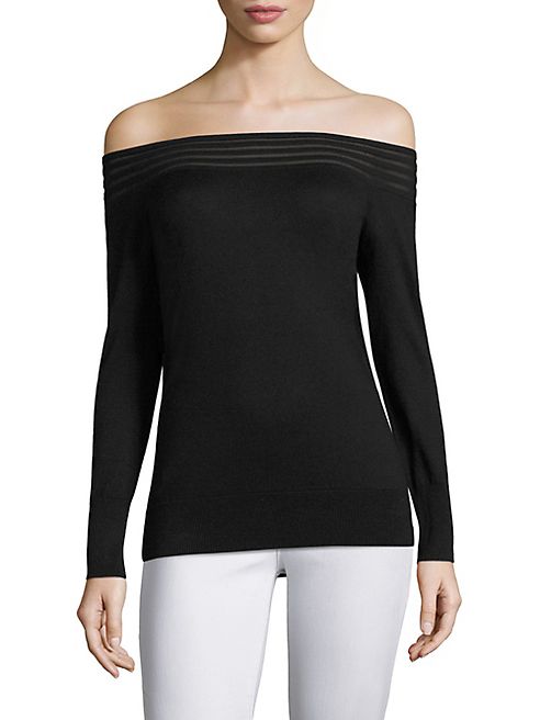 Saks Fifth Avenue Collection - Silk Cashmere Blend Off-the-Shoulder Top