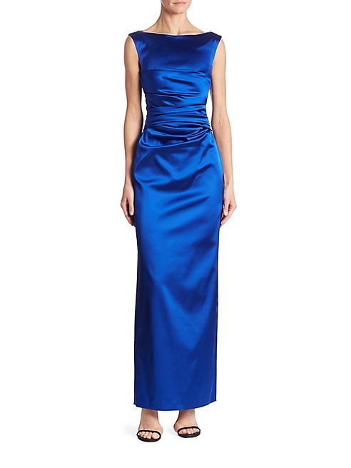 Talbot Runhof - Sleeveless Ruched Gown