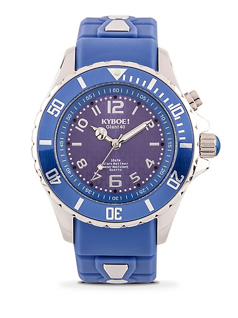 KYBOE! - Power Stainless Steel & Silicone Strap Watch/Blue