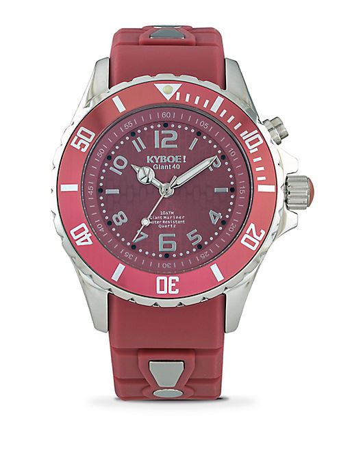 KYBOE! - Power Stainless Steel & Silicone Strap Watch/Red