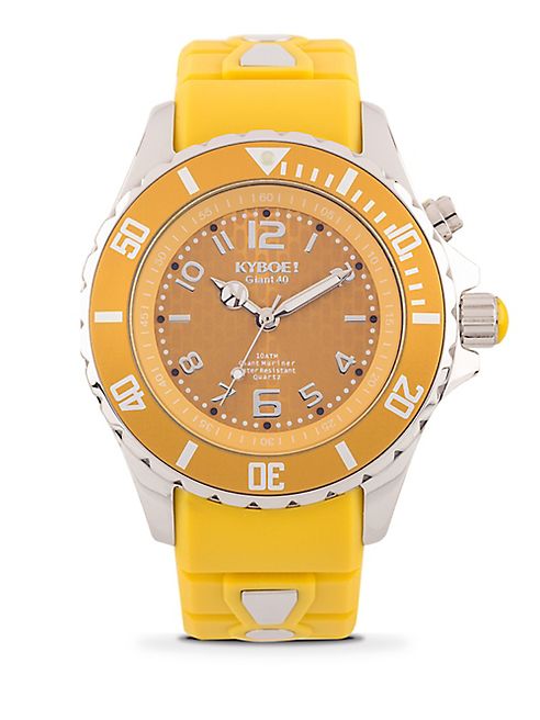 KYBOE! - Power Stainless Steel & Silicone Strap Watch/Mustard