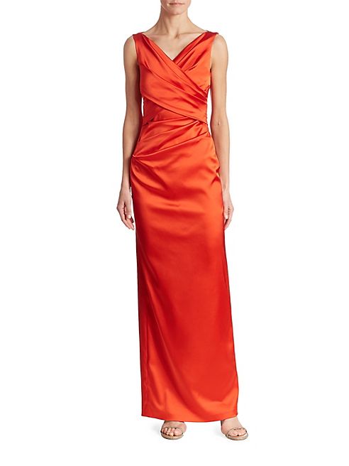 Talbot Runhof - Sleeveless Ruched Gown