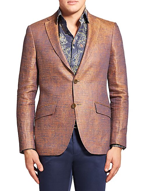 Etro - Sheen Textured Linen Blazer