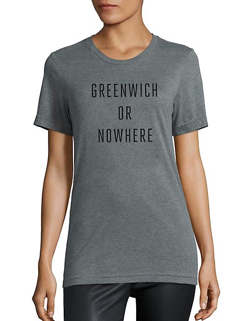 Knowlita - Greenwich Or Nowhere Cotton Graphic Tee