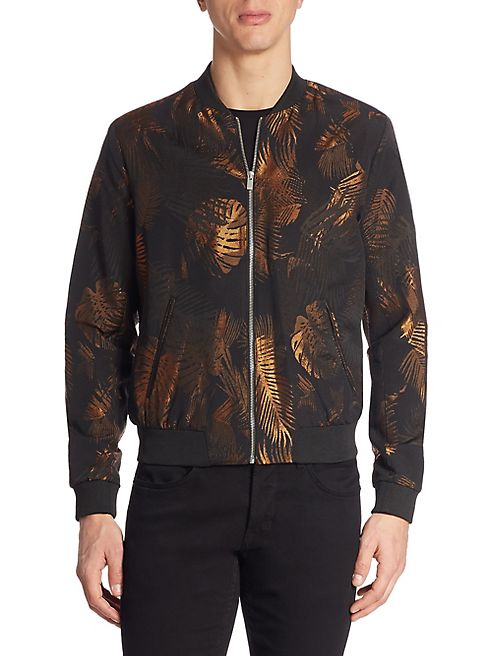 The Kooples - Leaf Printed Bomber Jacket