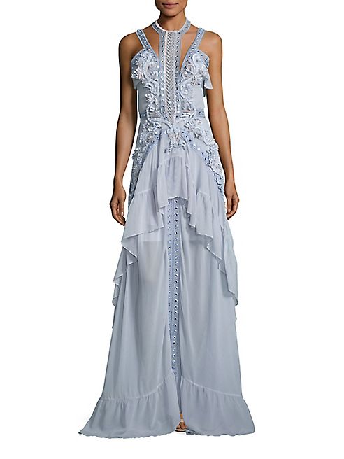 Thurley - Atlantis Rises Embellished Ruffle Gown