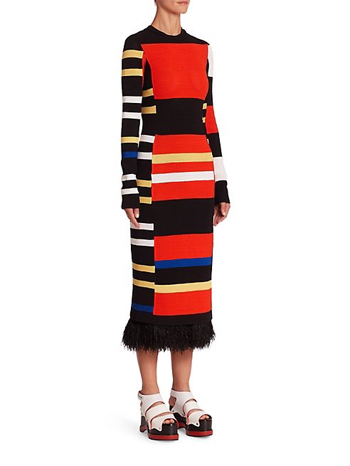 Proenza Schouler - Striped Crewneck Knit Dress