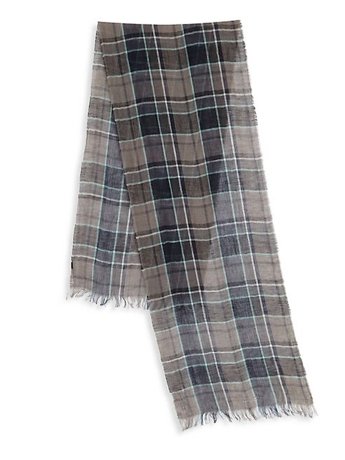 Paul Smith - Bright Checkered Woven Scarf