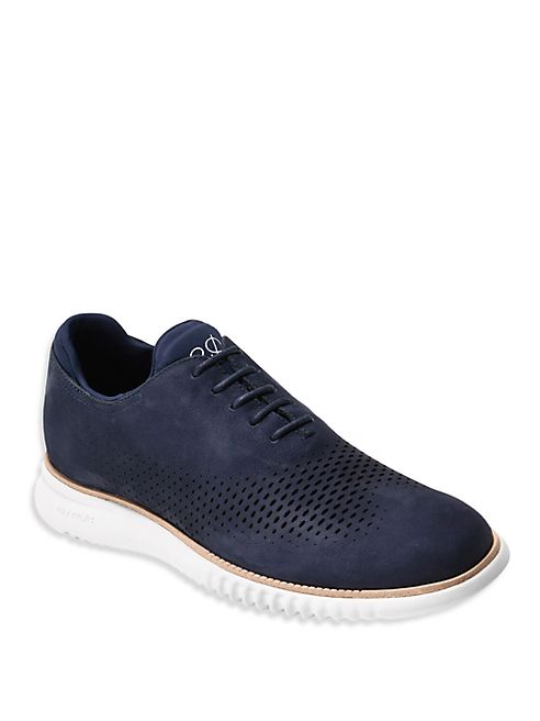 Cole Haan - 2.ZeroGrand Laser-Cut Wingtip Leather Oxfords