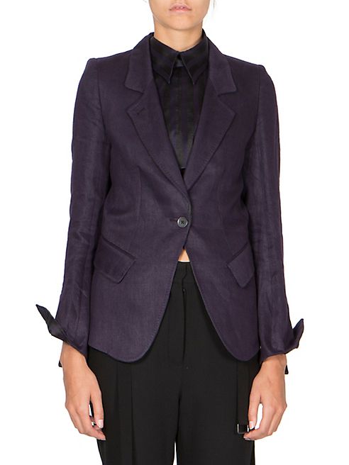 Ann Demeulemeester - Notched Linen Jacket