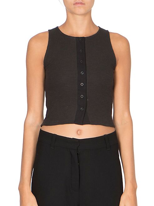 Ann Demeulemeester - Sleeveless Cropped Top