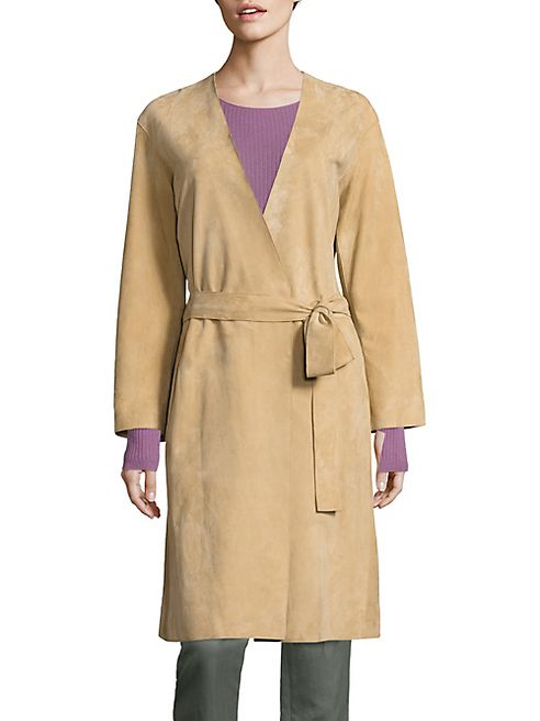 Vince - Suede Wrap Coat