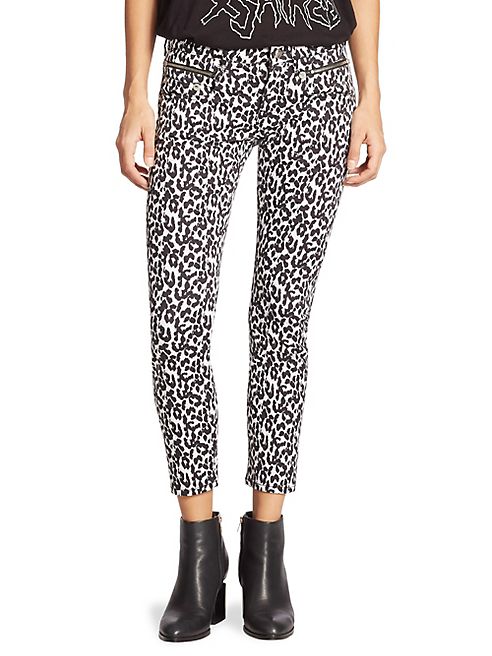 R13 - Biker Boy Leopard Skinny Capri