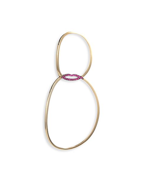 Delfina Delettrez - Earclipse Lips Ruby & 18K Yellow Gold Single Earring