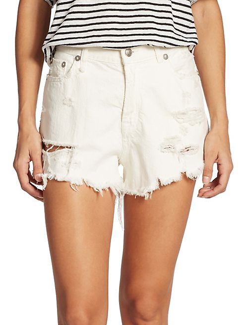 R13 - Shredded Slouch Shorts