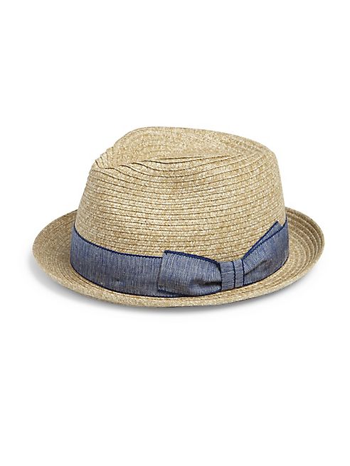 Saks Fifth Avenue Collection - Real Toyo Fedora Hat