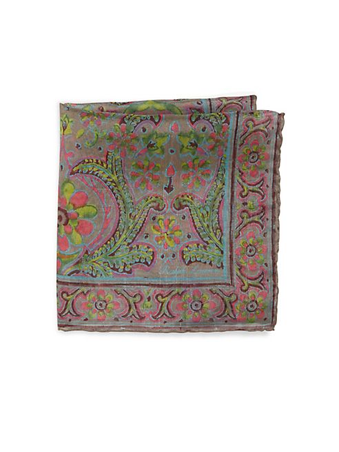 Ralph Lauren - Floral Printed Silk Pocket Square