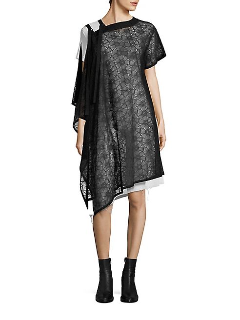 Nocturne ⋕22 - Asymmetric Embroidered Dress