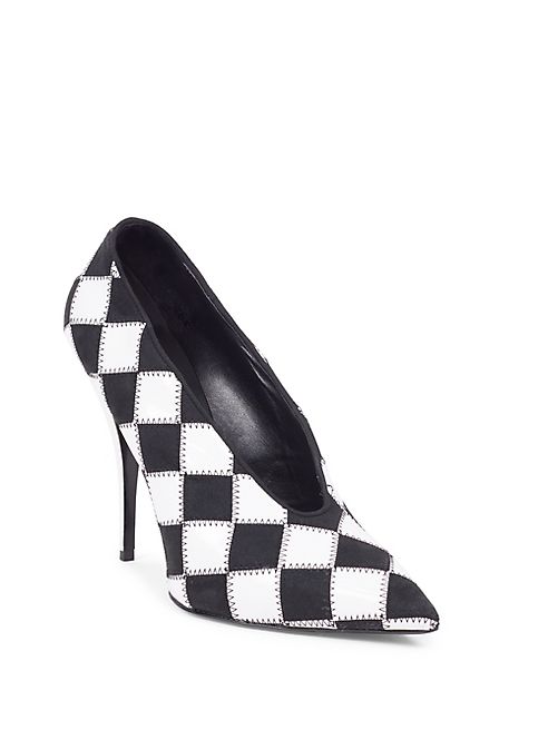 Stella McCartney - Checkered Point Toe Pumps