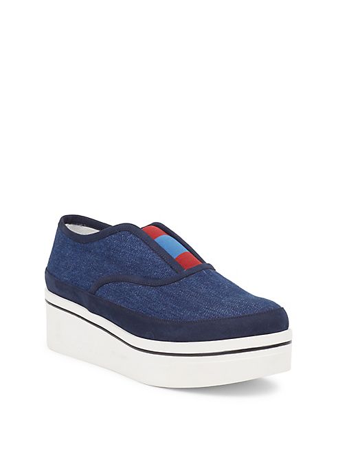 Stella McCartney - Binx Denim Platform Loafers