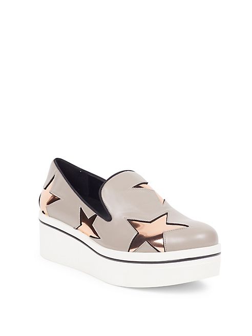 Stella McCartney - Binx Metallic Star Platform Loafers