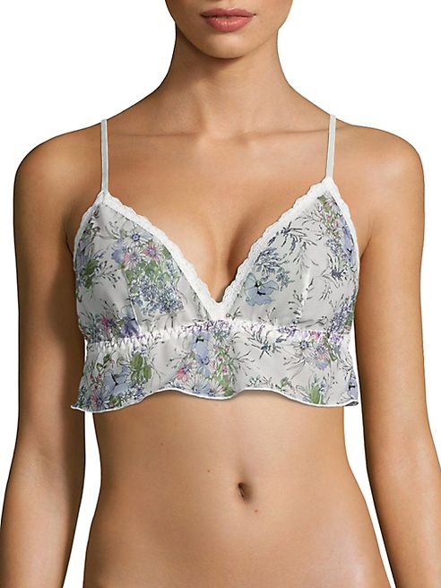 Hanky Panky - Violet Spray Ruffled Chiffon Bralette