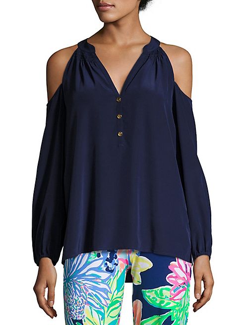 Lilly Pulitzer - Sunny Shoulder Elsa Silk Blouse