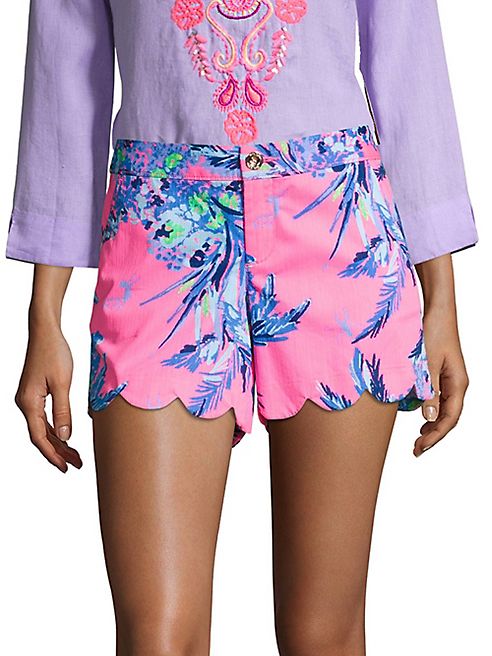 Lilly Pulitzer - Buttercup Scallop-Hem Shorts