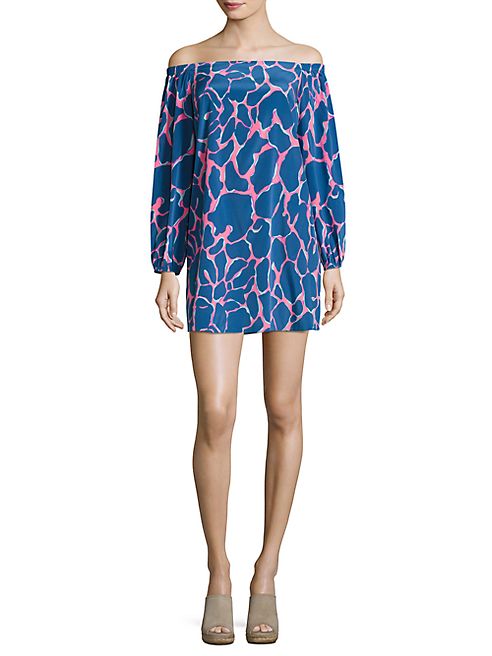 Lilly Pulitzer - Adira Stretch-Silk Off-The-Shoulder Dress