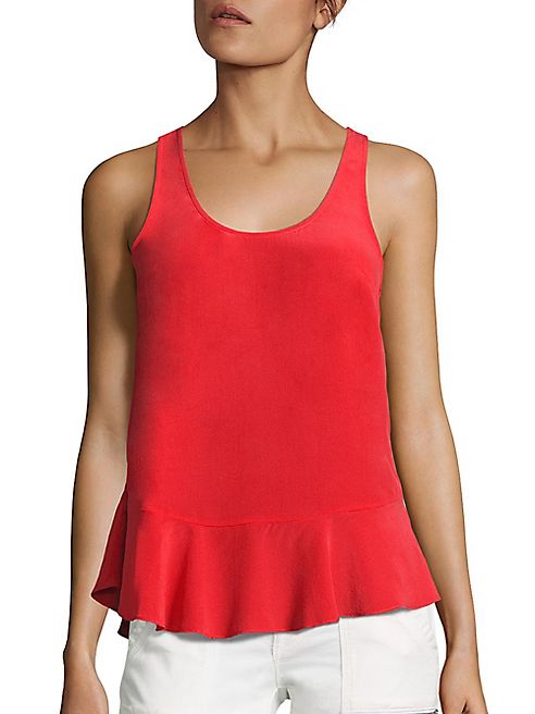 Joie - Cosma Silk Ruffled Tank Top