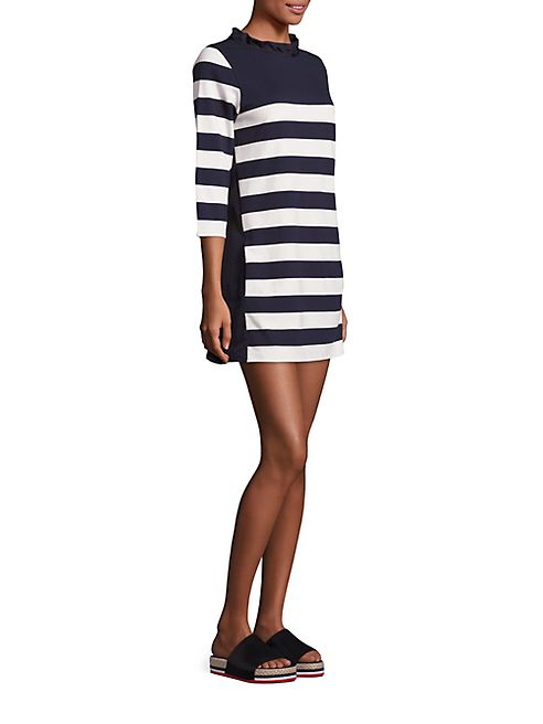 Moncler - Striped Cotton-Blend Dress