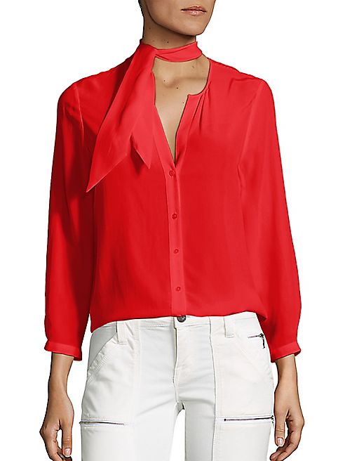 Joie - Nile Necktie Silk Blouse