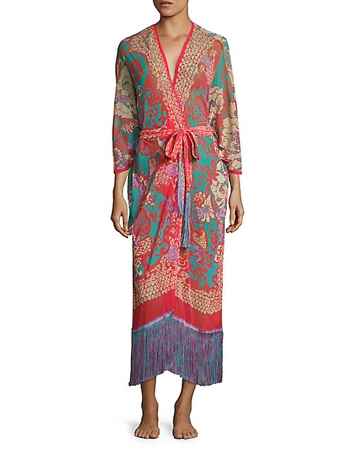 Fuzzi Swim - Fuchsia Long Caftan