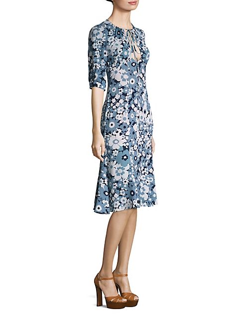 Michael Kors Collection - Floral Silk Dress