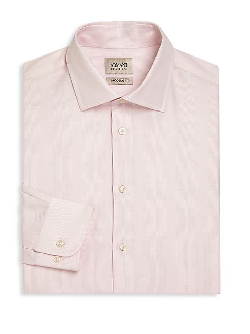 Armani Collezioni - Modern-Fit Solid Dress Shirt