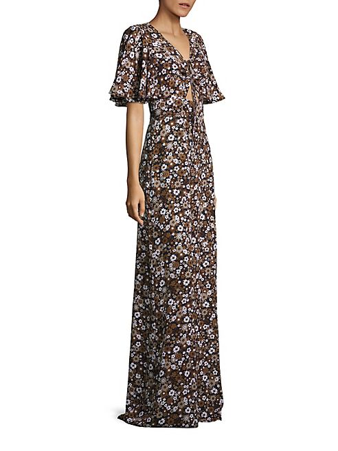 Michael Kors Collection - Floral Silk Jumpsuit