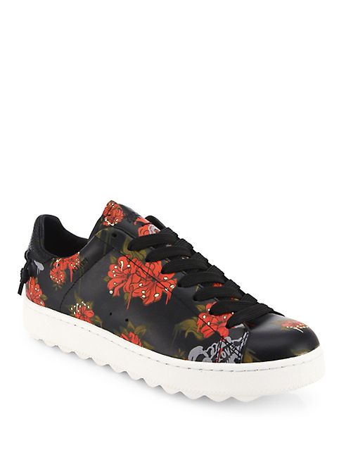 COACH - Wild Lily Leather Sneakers