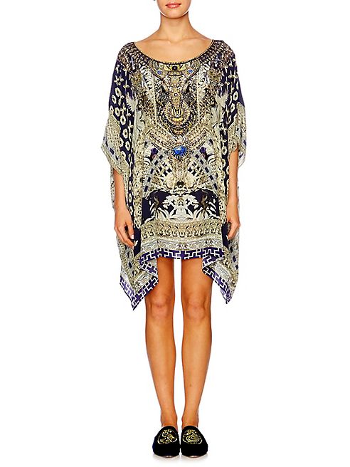 Camilla - Chinese Whispers Short Silk Caftan