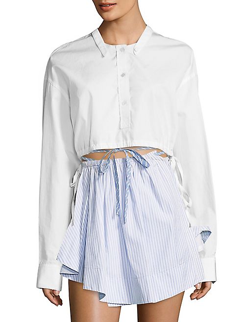 Alexander Wang - Cropped Button Front Top